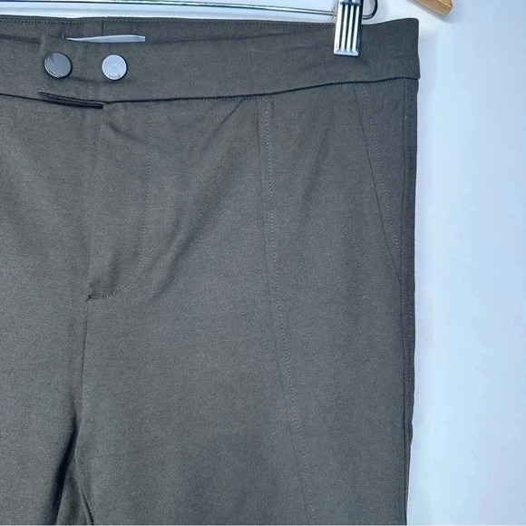 Vince Army Green Ponte’ Ankle Zip Legging Pants Size 10 - Picture 4 of 10